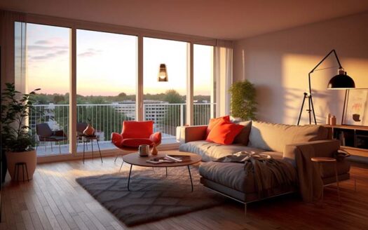 un intérieur d'appartement moderne mettant en valeur l'efficacité énergétique.4