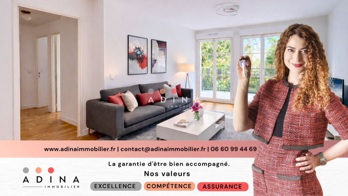 Salon moderne et lumineux à Le Plessis-Robinson.